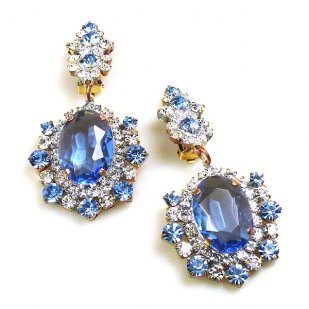 Infinite Dream Earrings Clips ~ Light Sapphire