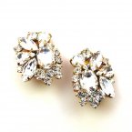 Magic Stones Earrings Clips ~ Clear Crystal*