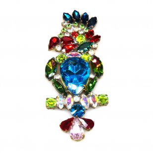 Parrot Brooch ~ Blue Aqua Multicolor*