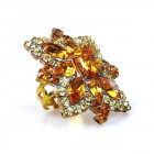 Star Rhinestone Ring ~ Crystal with Topaz