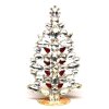 18cm Xmas Tree Decoration Navettes ~ Clear with Red*