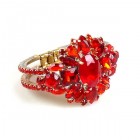 Barocco Clamper Bracelet ~ Red