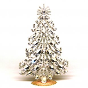 2024 Xmas Tree Decoration 20cm Ovals ~ Clear Crystal*