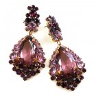 Iris Earrings Pierced ~ Extra Purple Lavender