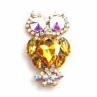 Owl Pin Medium ~ Topaz*