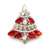 Xmas Tree Brooch #09 ~ Clear Red*