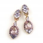 Candy Puffs Earrings Clips ~ Amethyst Violet