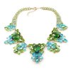 Iris Grande Necklace ~ Green Aqua