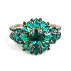 Barocco Clamper Bracelet ~ Emerald