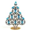 Xmas Tree Decoration Rings and Navettes ~ Clear Aqua
