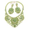Aisha Necklace Set with Earrings Peridot Green