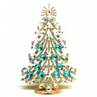 2024 Xmas Tree Decoration 20cm Ovals ~ Aqua Clear*