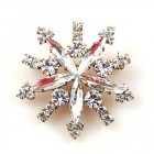 Snowflake Pin ~ Clear Crystal #8