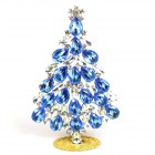 Xmas Teardrops Tree Standing Decoration 15cm ~ Silver Sapphire*