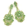 Aisha Earrings for Pierced Ears ~ Peridot Green