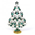 2021 Xmas Tree Stand-up Decoration 15cm ~ Clear Emerald