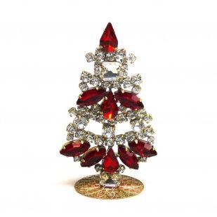 Xmas Tree Standing Decoration #06 ~ Clear Red 8cm*