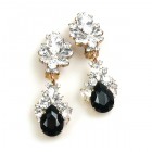 Timeless Clips on Earrings ~ Crystal with Black