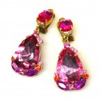 Sonatine Earrrings with Clips ~ Pink*