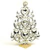 2021 Xmas Tree Decoration 23cm Hearts ~ Clear Crystal