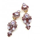 Andromeda Earrings with Clips ~ Purple Violet