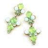 Bubbles Earrings for Pierced Ears ~ Neon Green