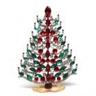 Plentiful Xmas Stand-up Tree 17cm ~ Clear Red Emerald*
