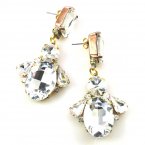 Florence Earrings Pierced ~ Clear Crystal*