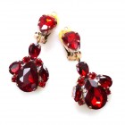 Anna Marie Earrings Clips ~ Red*