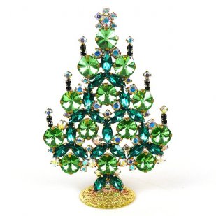 Rivoli Xmas Stand-up Tree 13cm ~ Green Emerald