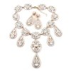 Ellie Chunky Necklace Set ~ Clear Crystal