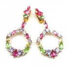 Paradise Valley Clips Earrings ~ Pastel Colors