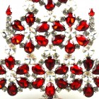 Xmas Flowers Tree Decoration 20cm ~ Red Clear*