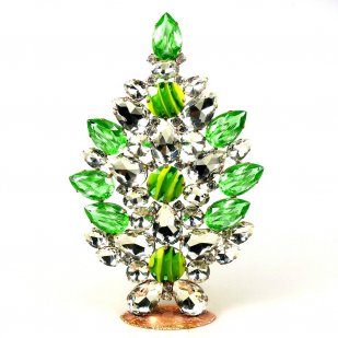 2024 Huge Xmas Tree Decoration 21cm ~ Extra Lime Green Clear*