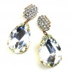 Big Drops Earrings #1 Pierced ~ Clear Crystal*
