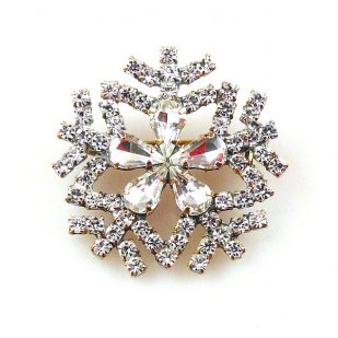 Snowflake Pin ~ Clear Crystal #5