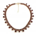 Raindrops ~ Necklace Two Rows ~ Purple