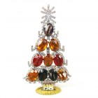 Standing Xmas Tree with Ovals 17cm ~ Multicolor Clear*