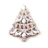Xmas Tree Brooch #09 ~ Clear Crystal*