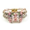 Butterfly Clamper Bracelet ~ Pink Smoke Crystal