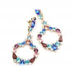 Paradise Valley Earrings Pierced ~ Blue Aqua Purple