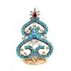 Hearts Standing Xmas Tree 10cm ~ Aqua Multicolor*