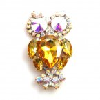 Owl Pin Medium ~ Topaz*
