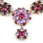 Eden Holiday Necklace with Earrings ~ Violet