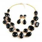 Dainty Delights Necklace with Earrings ~ Black