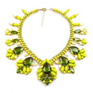 Fancy Essence Necklace ~ Olive Green Lime