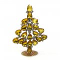 Xmas Teardrops Tree Standing Decoration 10cm ~ Yellow Clear*
