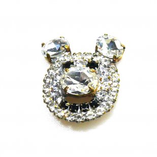 Teddy Pin / Pendant / Button ~ Clear*