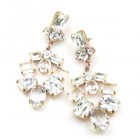 Xia Earrings Pierced ~ Clear Crystal