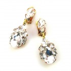 Mon Cheri Earrings Clips ~ Clear Crystal*
